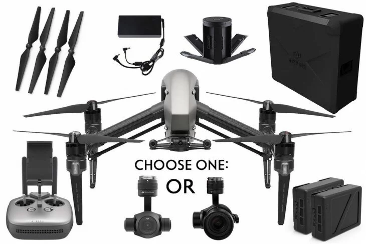 DJI Inspire 2 with X5S or X4S Camera Lens Commercial Drone