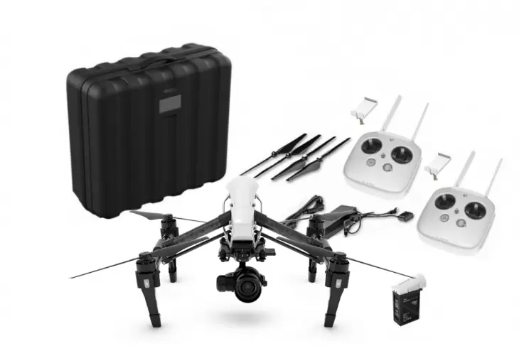 DJI Inspire 1 RAW Commercial Quadcopter Drone (Dual Remote) w/ Case, Props, 16gb & more.