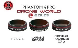 Phantom 4 PRO/PRO+ L Series Variable Lens Filters (Circular Polarizer & Neutral Density)