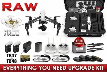 Inspire 1 RAW Upgrade Kit (Dual Remote) X5R Bundle w/ Wheeled Case, Lens Filters, TB48, 64gb, Sunshade, & More