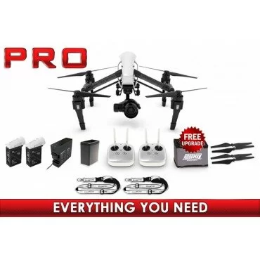 Inspire 1 Pro DW Everything You Need Kit (Dual Remote) X5 Bundle w/ Case, Sunshade, 16GB & 2xTB47 Batteries w/ Heater