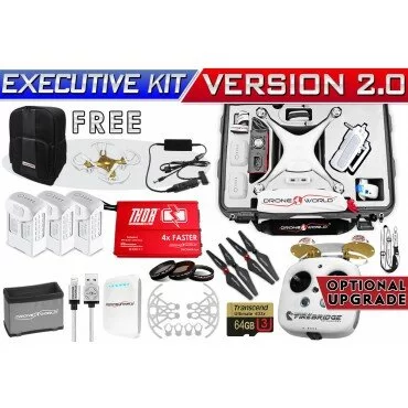 Phantom 4 Executive Kit V2.0 w/ Nanuk 950 Wheeled Case, 3 Batteries, Thor Charger, CF Props & Guards, Filters, 64GB Card, Optional Remote Upgrade & More
