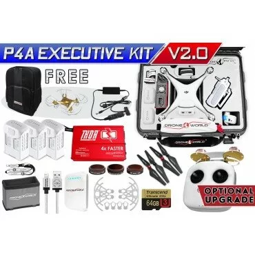 DJI Phantom 4 Advanced Executive Kit V2.0 w/ Nanuk 950 Wheeled Case, 3 Batteries, Thor Charger, CF Props & Guards, Filters, 64GB Card & More