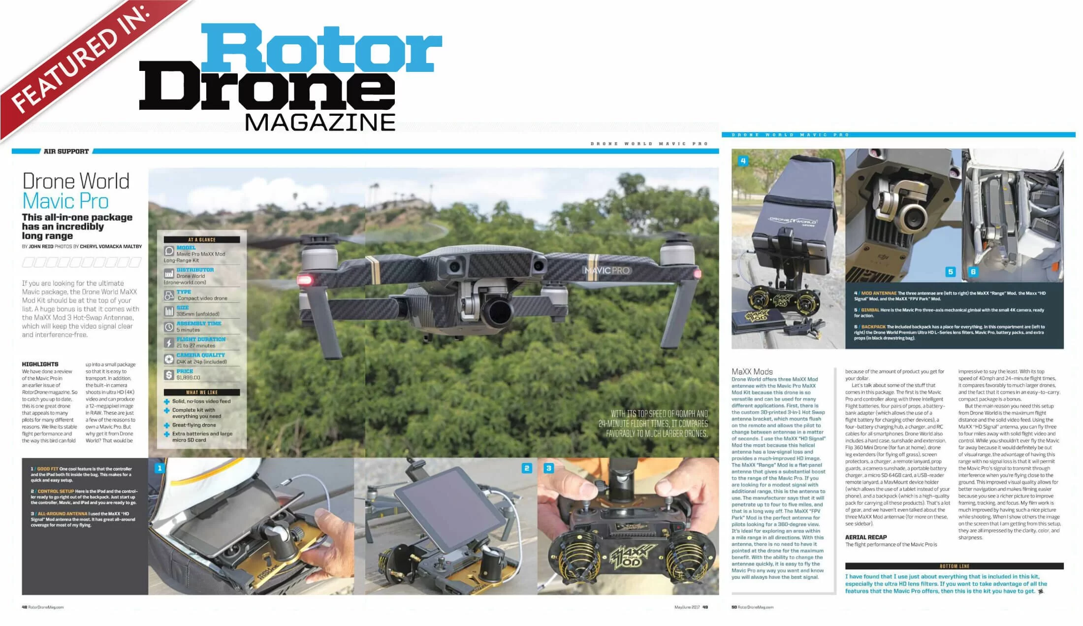 Drone World's Maxx Mod featured on RotorDrone Magazine